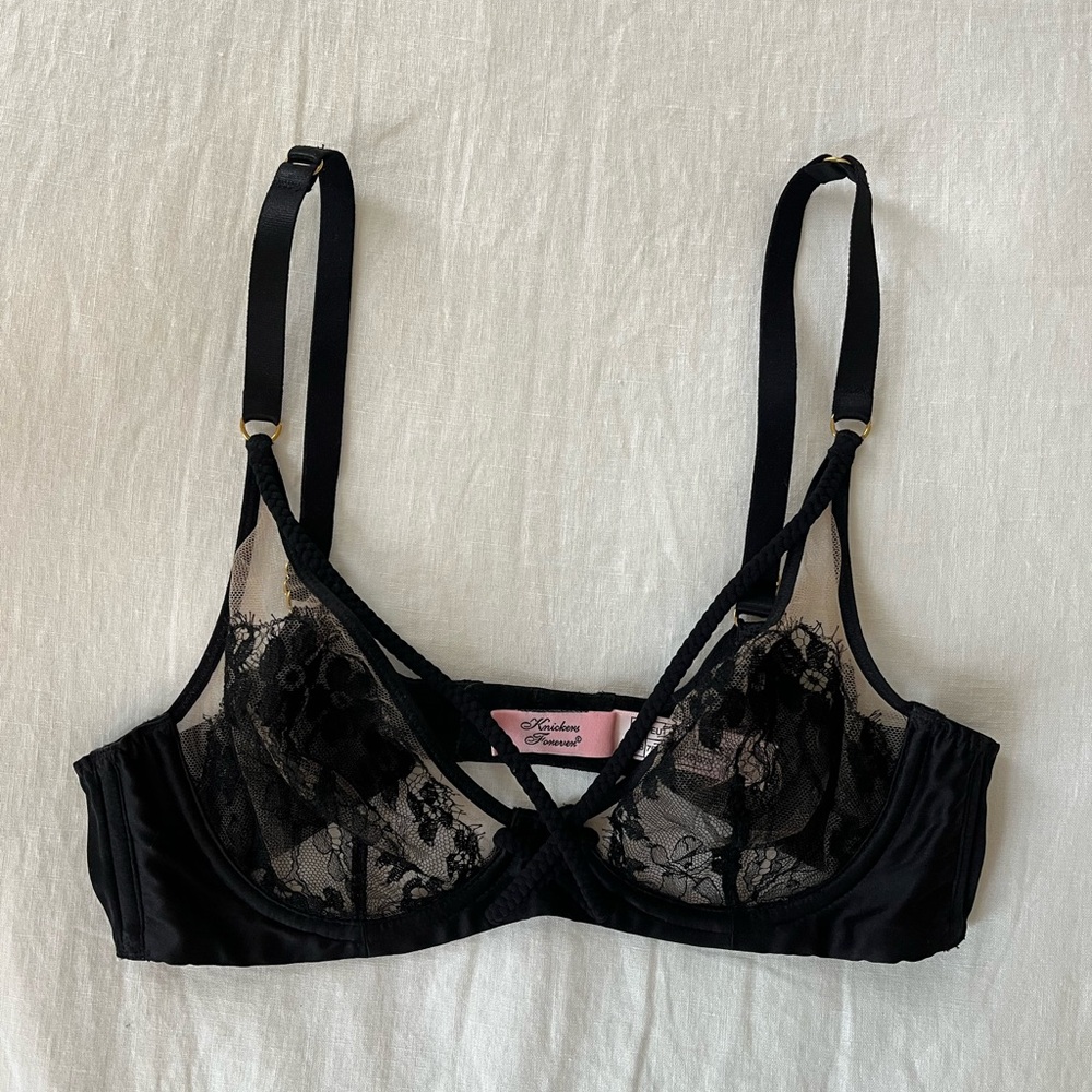 Agent Provocateur Black Sheer Lace Underwire Bra